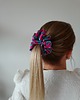 gumki do włosów Gumka jedwabna, scrunchie, frotka turkusowa panterka MAXI 1
