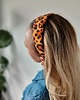 opaski do włosów Jedwabna opaska do włosów brązowa panterka SILK CHARM 1