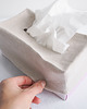 przechowywanie - różne Lniany chustecznik PURE WHITE 3