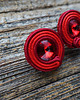 kolczyki soutache Czerwono-bordowe kolczyki soutache 1