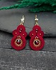 kolczyki soutache Kolczyki sutasz czerwone z kryształkami Gracia 2