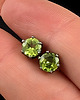 kolczyki srebrne Barocco- peridoty w czerni srebra 2