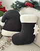 dekoracje świąteczne Poduszka Świąteczna Skarpeta Czarna Boucle 3