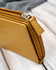 portfele damskie Portfel damski skórzany mały musztardowy w orientacji poziomej 3