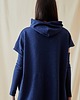 swetry damskie  Sweter z kapturem oversize IBIZA Blue 2