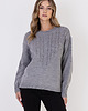 swetry damskie  Sweter w sportowym stylu - SWE322 szary MKM 2