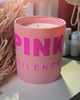 świeczniki i świece Inspirowana zapachem YSL-Świeca sojowa w różowym szkle PINK SILENCE 1