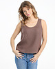 topy damskie Lniany top WILLOW dark chocolate 2