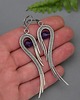 kolczyki wire wrapping Duże kolczyki skrzydła ametyst wire wrapping 1