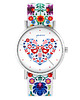 zegarki damskie Zegarek - Folkowe ptaszki - folk biały, nato 1