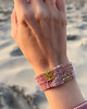 bransoletki na sznurku Bransoletka handmade, ręcznie robiona na krośnie w odcieniach różu 1