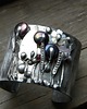 bransoletki wire wrapping Fioletowe perły  -  bransoleta mankiet CUFF 2
