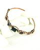bransoletki wire wrapping Miedziana bransoleta cuff z turmalinem i onyksem 1