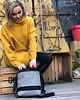 torby na ramię Torebka szara APRIL MINI z czarnym 1
