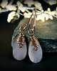 kolczyki wire wrapping Kolczyki z różowym kwarcem 1
