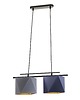 lampy wiszące Nowoczesna 2-punktowa lampa wisząca  MADRYT GOLD z geometrycznymi kloszami 1
