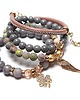 bransoletki z kamieni naturalnych Antique pink and grey /16.05.23/ -  set 3