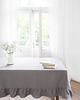 obrusy i serwetki Lniany obrus z falbanką  heavy linen TRUE GRAY 6