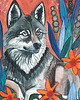 plakaty Autumn Wolf ilustracja drukowana 3