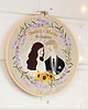 Ślub - inne Personalizowana pamiątka ślubna, haft ślubny/ rocznicowy w tamborku23 cm 1