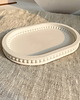 świeczniki i świece Podstawka/ taca dekoracyjna z gipsu 155x105mm 1