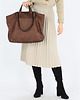 torby na ramię Torba damska pleciona shopper & shoulder leather bag-brąz 1