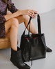 torby na ramię SOFTIE BAG - skórzana torebka szoperka - czarna 1