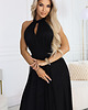 sukienki maxi damskie 662-2 Elegancka sukienka wieczorowa maxi halter - czarna 1