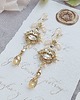 Biżuteria ślubna Kolczyki ślubne Lace Me Long - Szampan i Ivory 6