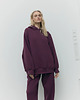 bluza z kapturem damska Bluza Patchouli mauve wine z kapturem 1