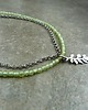 bransoletki srebrne Delikatna bransoletka z peridotem srebro 925 4