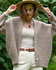 kardigany damskie Luźny miękki kardigan oversize mocca  F1473 3