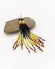 kolczyki chwosty Kolczyki "indiańskie" - chwosty - czarno-złoto-pomarańczowo-zielone 2