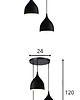 lampy wiszące Lampa wisząca zwis żyrandol lampa na sufit czarna LED E27 1