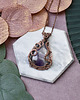 wisiory Miedziany wisiorek wire wrapping z ametystem #459 2