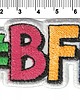 naszywki na ubrania Naszywka naprasowanka #BFF termoprzylepna haftowana 8,5x3,8m 1