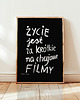 plakaty FILMY Filmowy cytat Czarno biały plakat typograficzny motywacyjny prezent 3