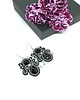 kolczyki soutache Czarno-srebrne kolczyki sutasz - kolekcja Angel 2