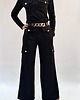 spodnie materiałowe damskie Szerokie czarne  spodnie palazzo z kieszeniami  r 36-56 6