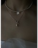 srebrne naszyjniki Srebrny naszyjnik z białych pereł SWAROVSKI CRYSTAL z kokardką 1