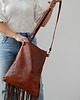 torby na ramię Torebka damska na ramię z frędzlami ze skóry naturalnej 4