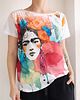 t-shirt damskie Frida fullprint Biały Oversize 2