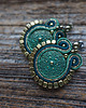 kolczyki soutache Małe kolczyki sutasz z ozdobnym guzikiem 4