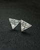 kolczyki srebrne Kolczyki trójkąty na sztyftach Raw 3