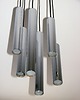 lampy wiszące Lampa wisząca kaskada vintage, lata 70., chromowana stal, 6x E14 3