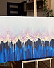 obrazy Obraz ręcznie malowany granatowy 60x120 cm 2