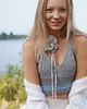 chokery Elegancki choker z wiskozą 5