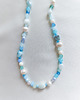 chokery Niebieski krótki naszyjnik choker perły larimar kamienie naturalne 1