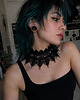 kolie Czarny koronkowy choker 7
