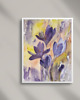 obrazy Akwarela Kwiaty Krokusów oryginalny obraz A5 21x15 cm 1